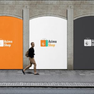 Outdoor wall advertising poster
